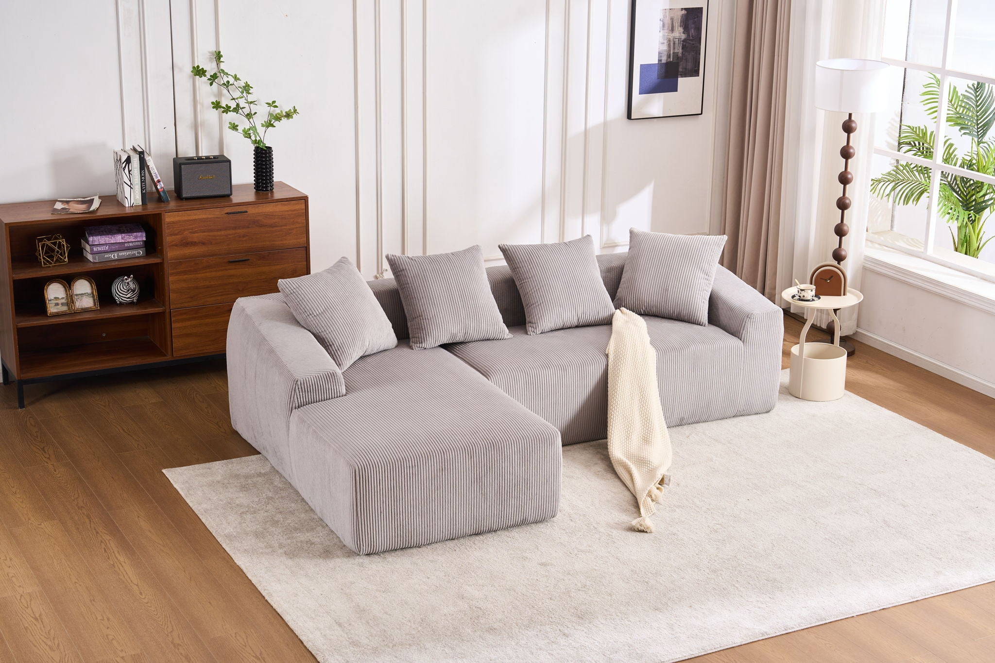 Combined 3 Seater Sofa With 4 Pillows