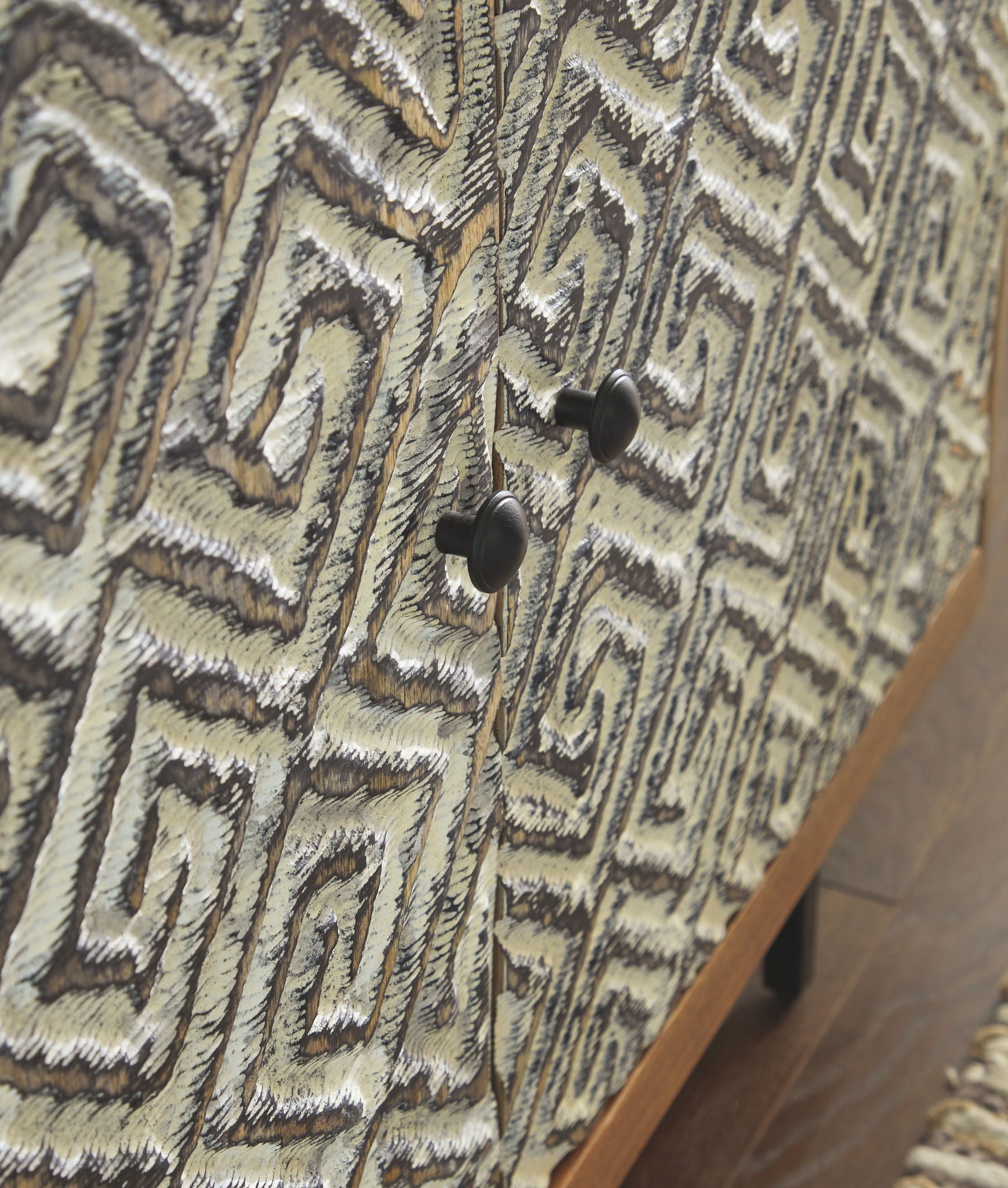 Kerrings - Accent Cabinet - Brown / Black / White