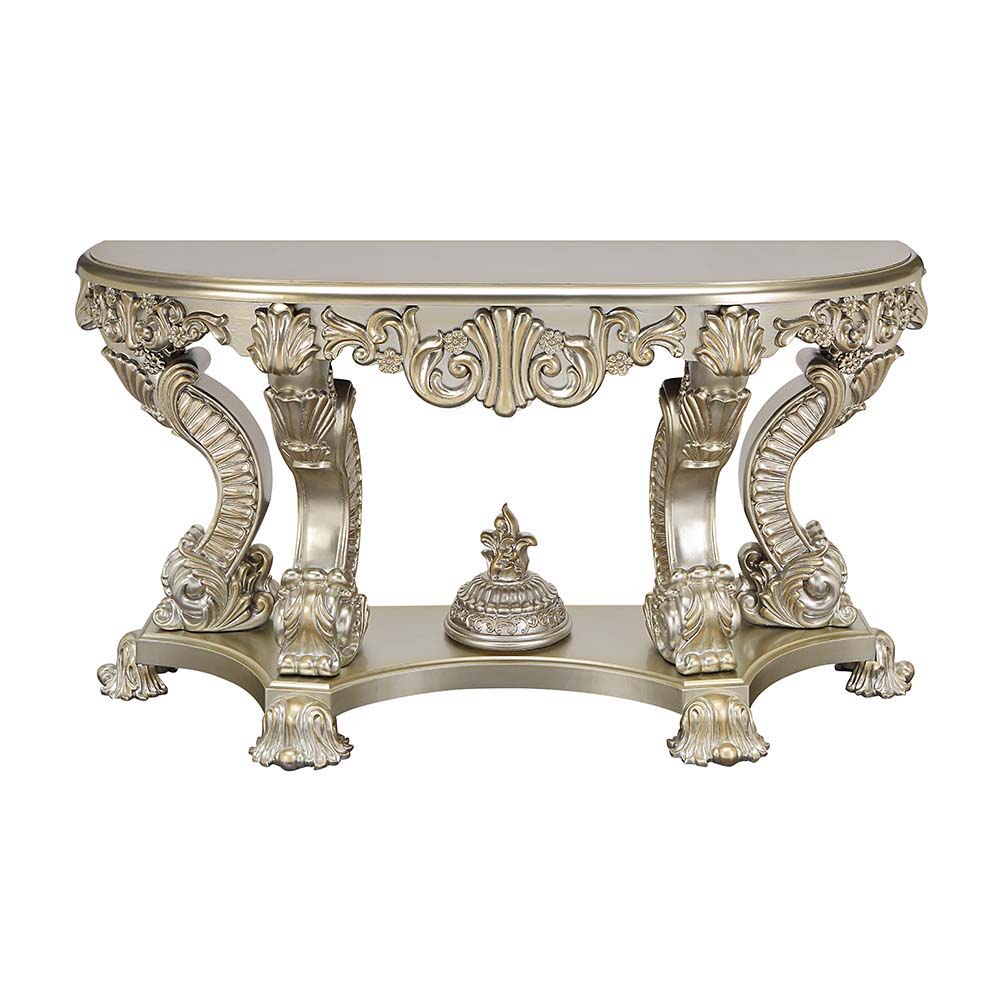 ACME Sorina - End Table - Antique Gold Finish - 36" | Meri Furniture
