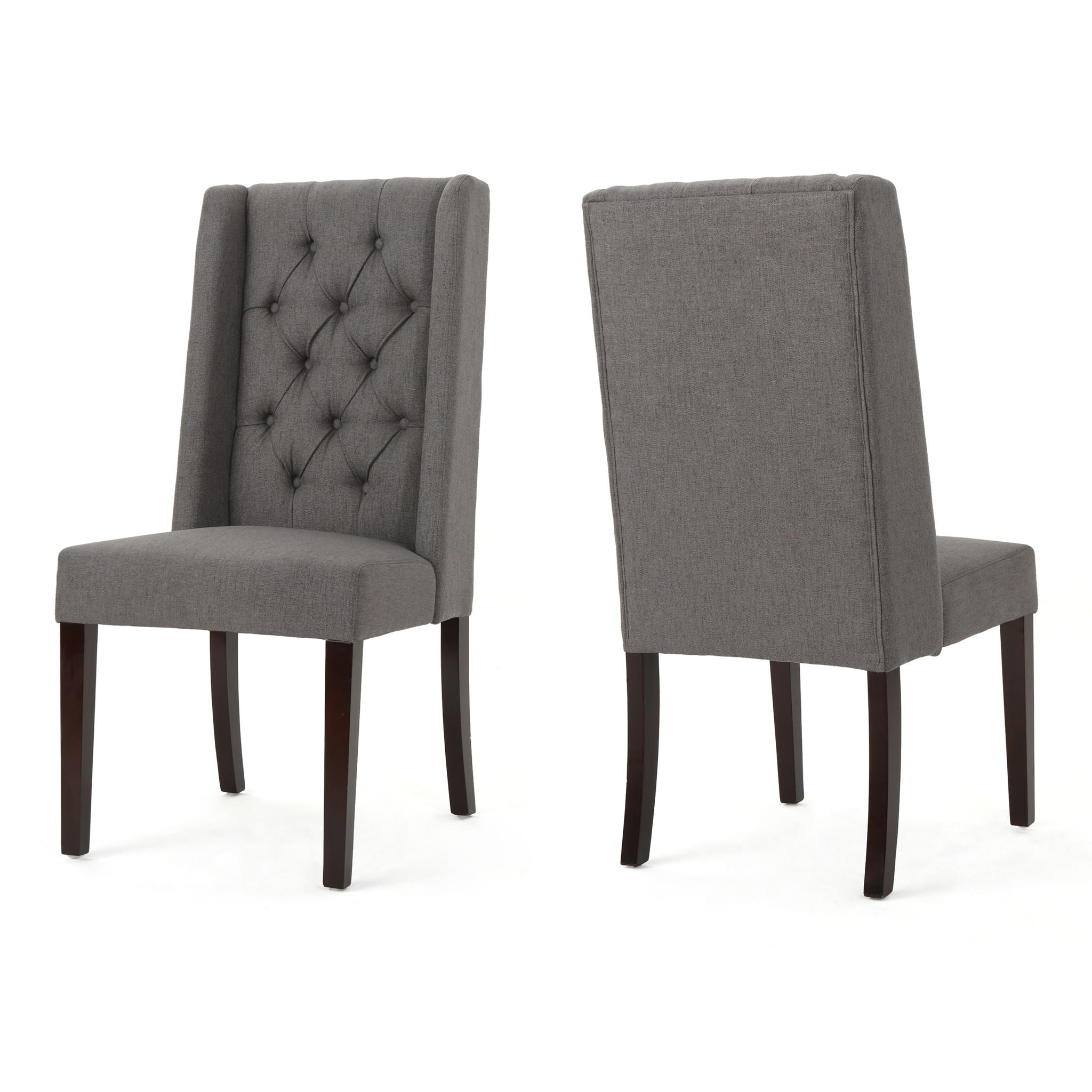 Sophisticated Tufted Dining Chair With High Back Design