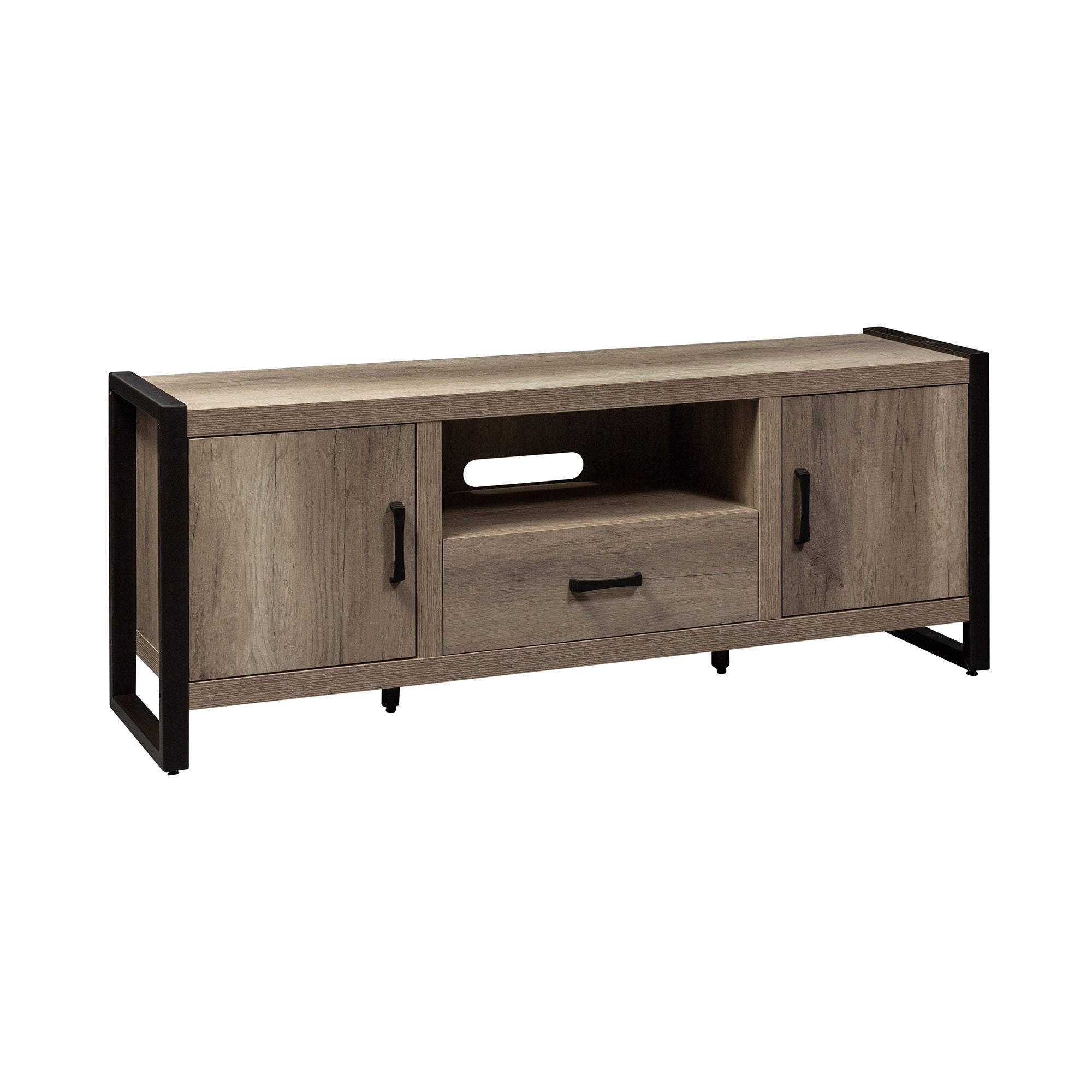 Liberty Furniture Sun Valley - 64" TV Console With Faux Metal - Light Brown | Meri Furniture