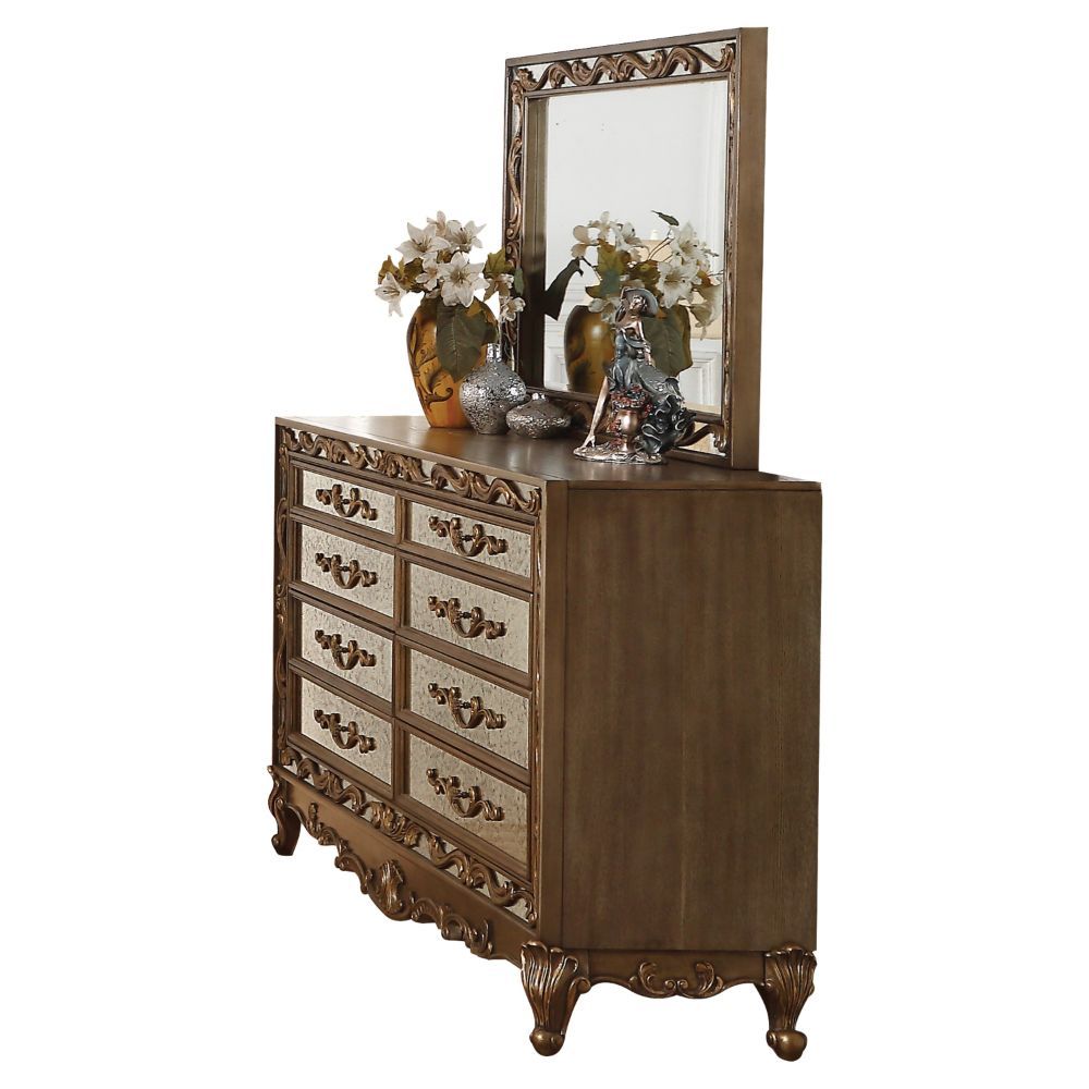 ACME Orianne - Dresser - Antique Gold | Meri Furniture