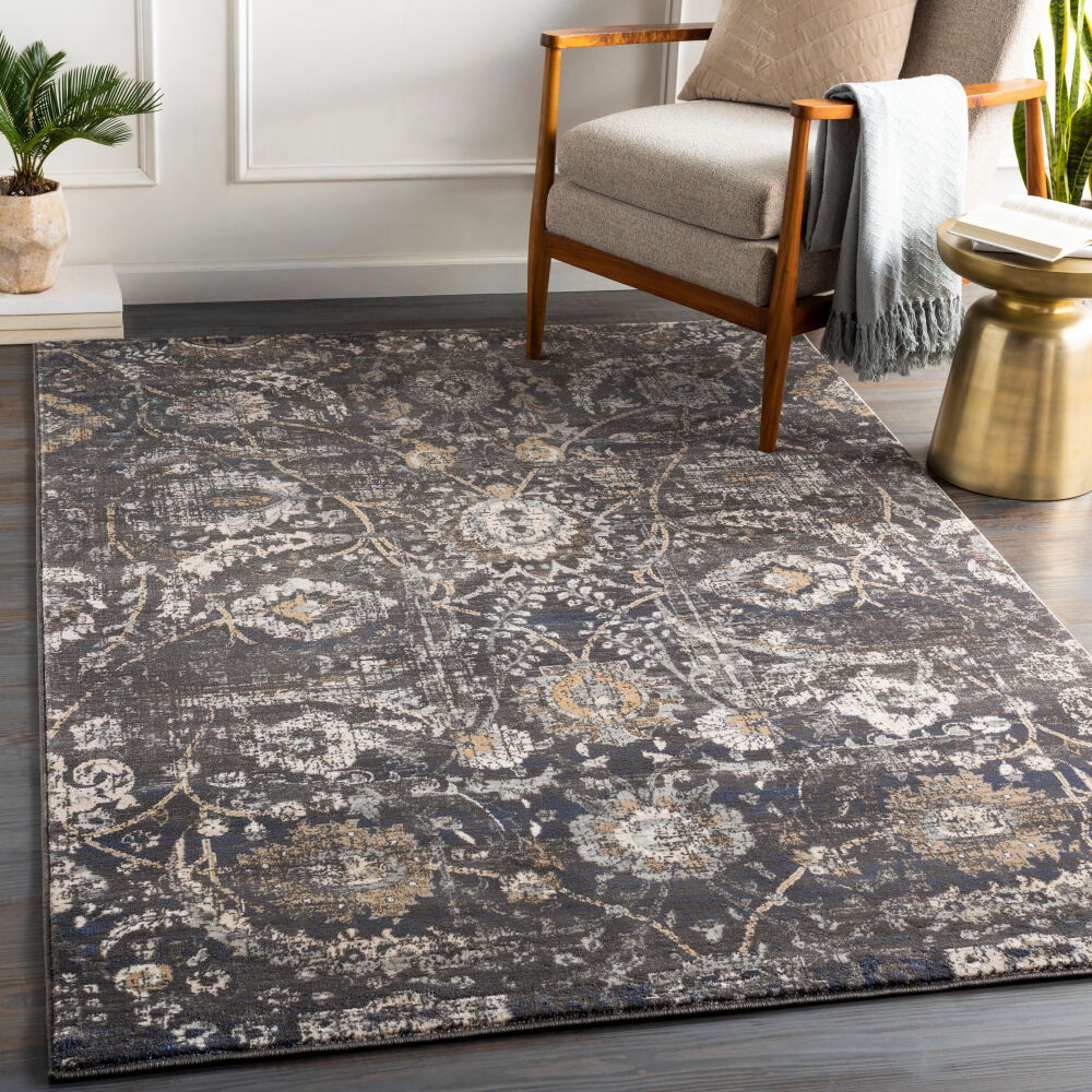 Indigo Machine Woven Rug