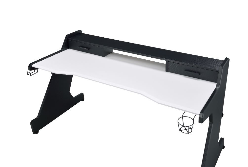 ACME Bigga - Gaming Table - Black & White Finish | Meri Furniture