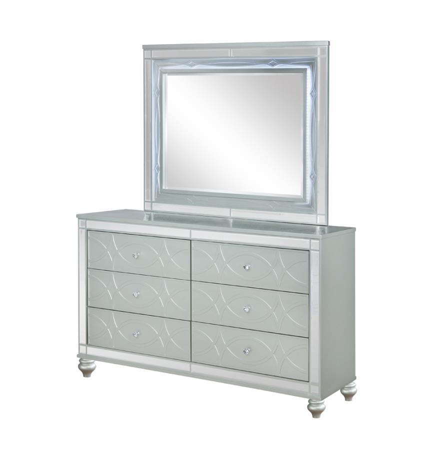 Coaster Fine Furniture Gunnison - 6-Drawer Dresser - Silver Metallic | Meri Furniture