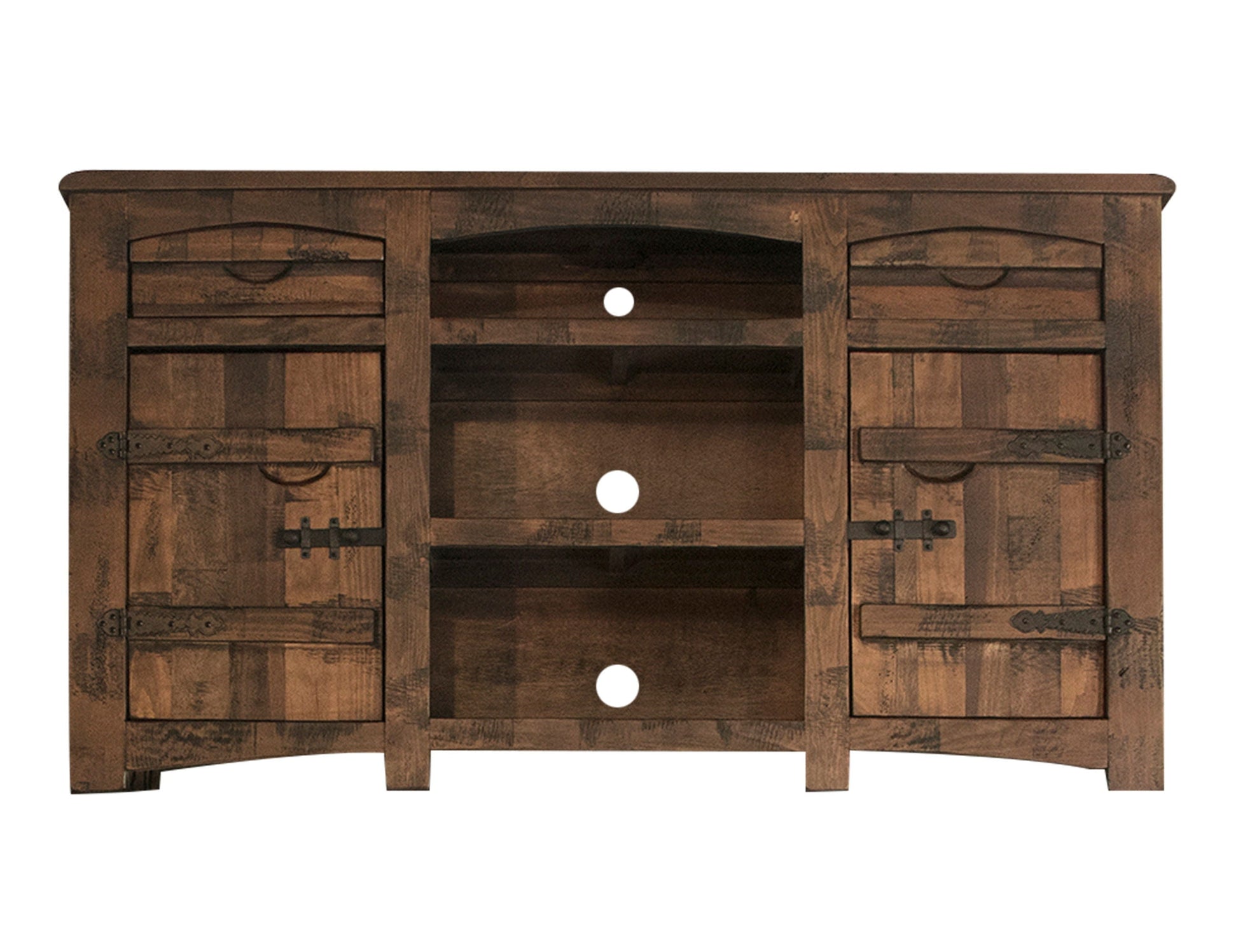 International Furniture Direct Mezcal - 60" TV Stand With 2 Drawer / 3 Shelves - Deep Brown | Meri Furniture