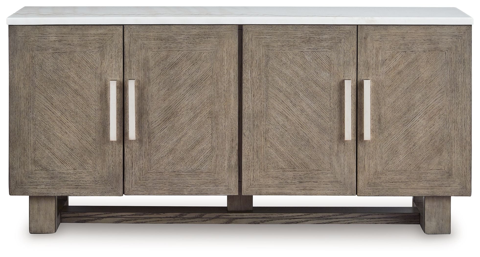 Signature Design by Ashley® Loyaska - Grayish Brown / White - Extra Large TV Stand | Meri Furniture