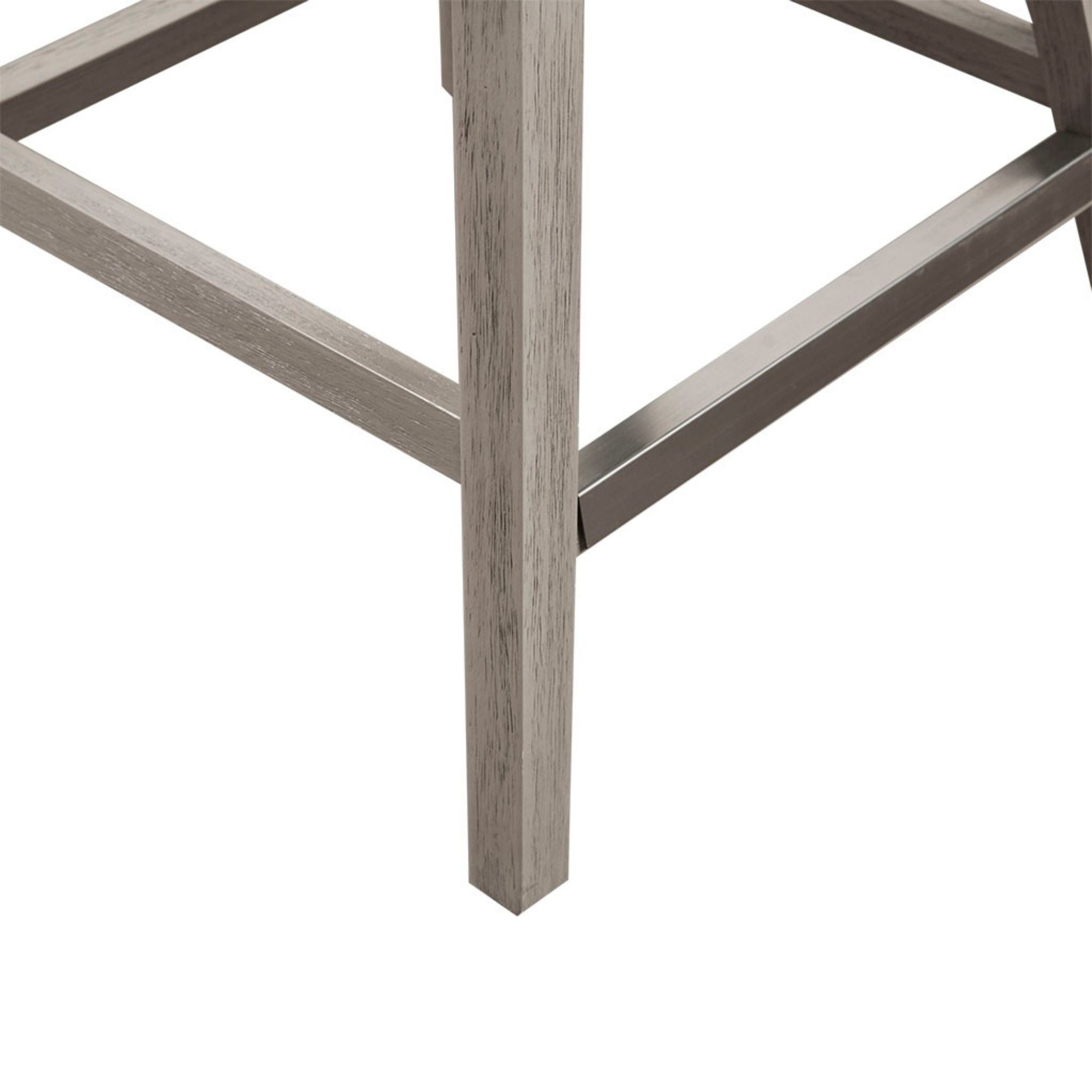 360 Degree Swivel Counter Stool With Silver Detailing