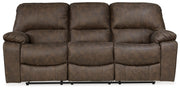 Signature Design by Ashley® Kilmartin - Chocolate - Reclining Sofa | Meri Furniture