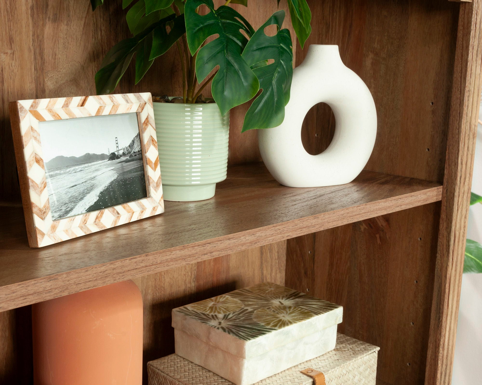 5-Shelf Bookcase in Sindoori Mango