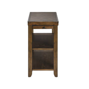 Mitchell - Chair Side Table - Dark Brown