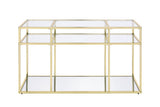 Uchenna - Sofa Table - Clear Glass & Gold Finish