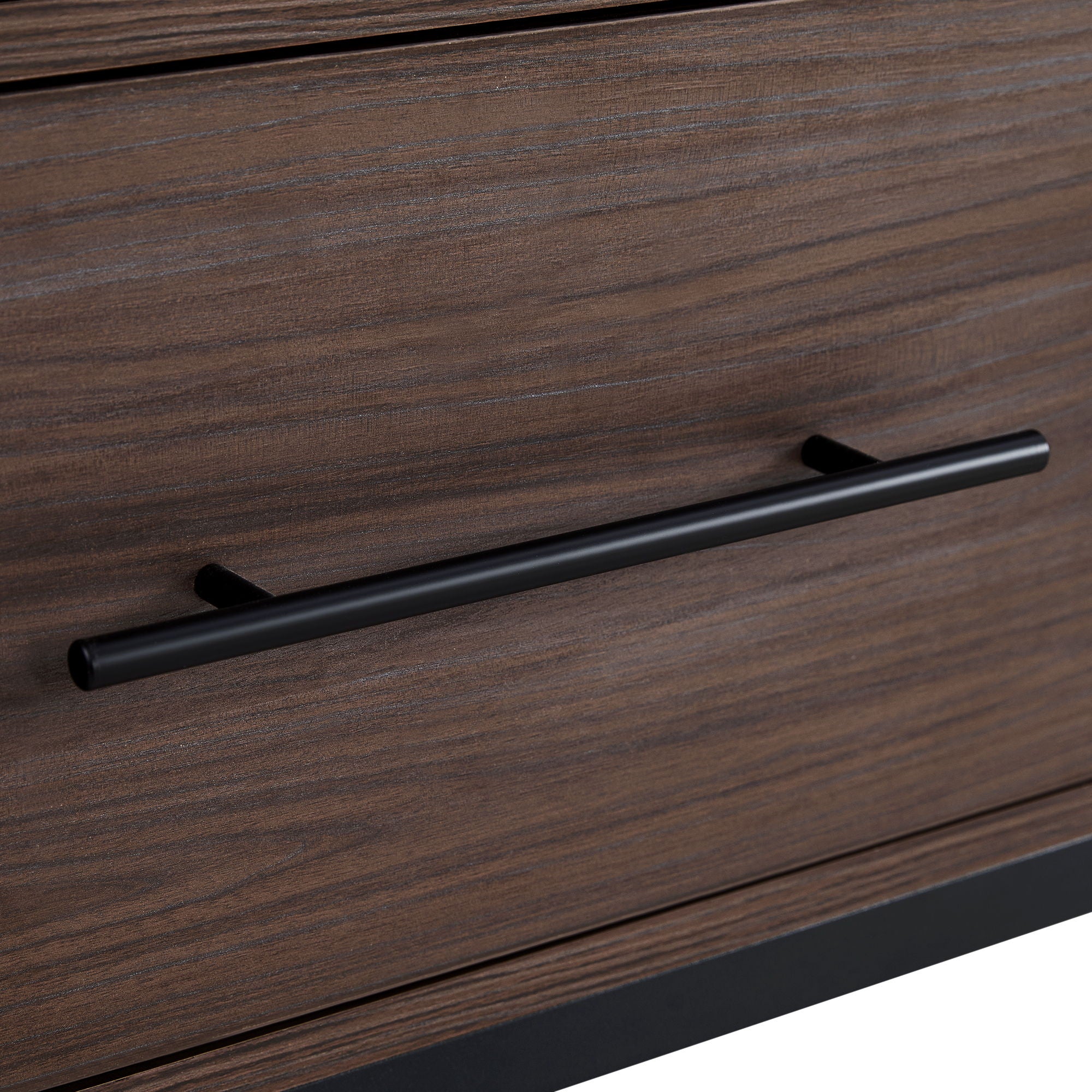 Modern Style Tall Display Cabinet With LED Lighting, Tempered Glass Door, 2 Drawers