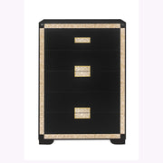 Lively - Chest With Glitter Detail And Thick Bar Handle Hardware - Black