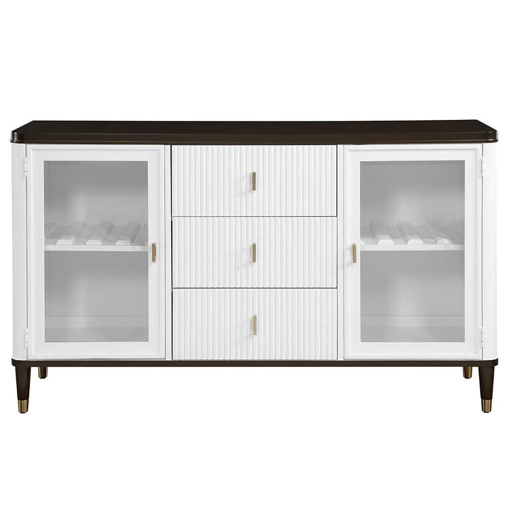 ACME Carena - Server - White & Brown Finish | Meri Furniture