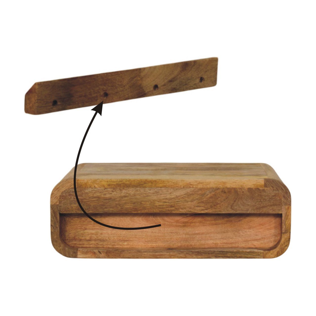 Avora - Wall Mounted 1 Drawer Nightstand