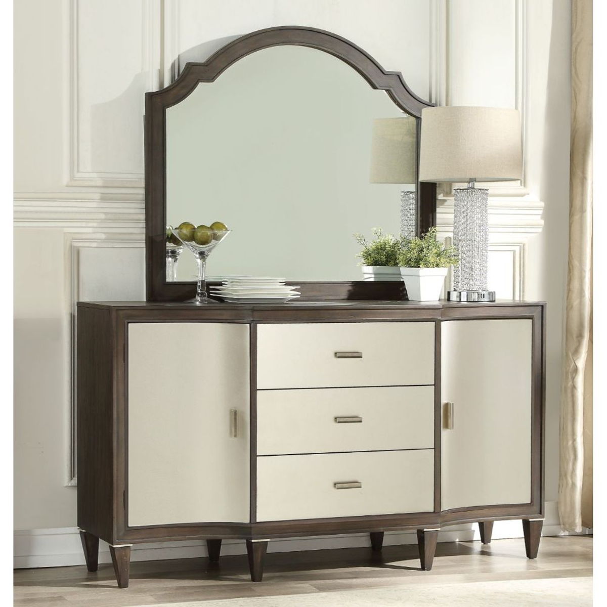 ACME Peregrine - Mirror - Walnut | Meri Furniture