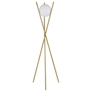 Coaster Fine Furniture Yamileth - Spherical Bulb Metal Tripod Floor Lamp - Gold | Meri Furniture