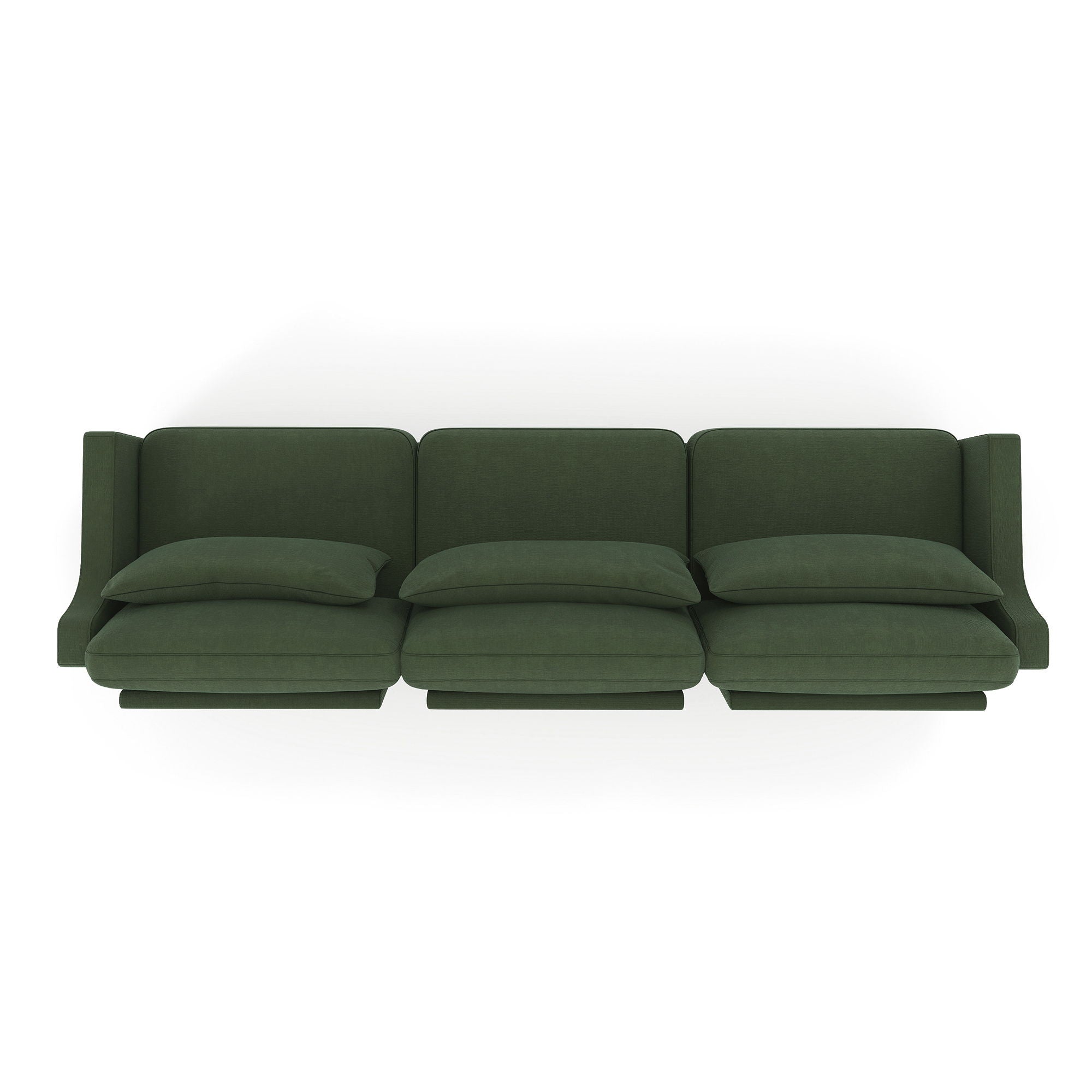 Elegant Sofa With Ergonomic Design And Lumbar Pillows