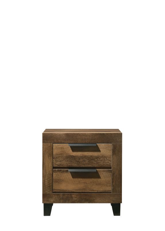 ACME Morales - Nightstand - Rustic Oak Finish | Meri Furniture