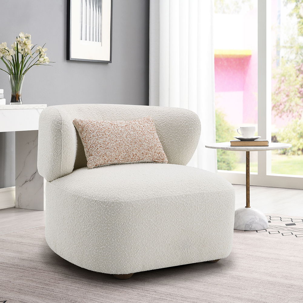 ACME Darius - Accent Chair With Pillow - Beige Boucle | Meri Furniture