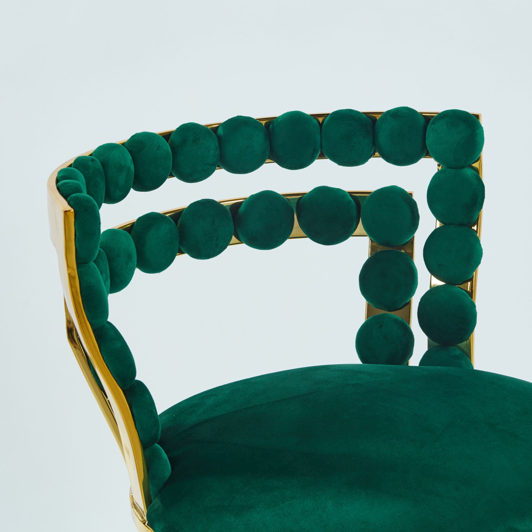 Modern Bar Chair With Iron Tube Legs, Soft Cushions And Comfortable Backrest (Set of 2)