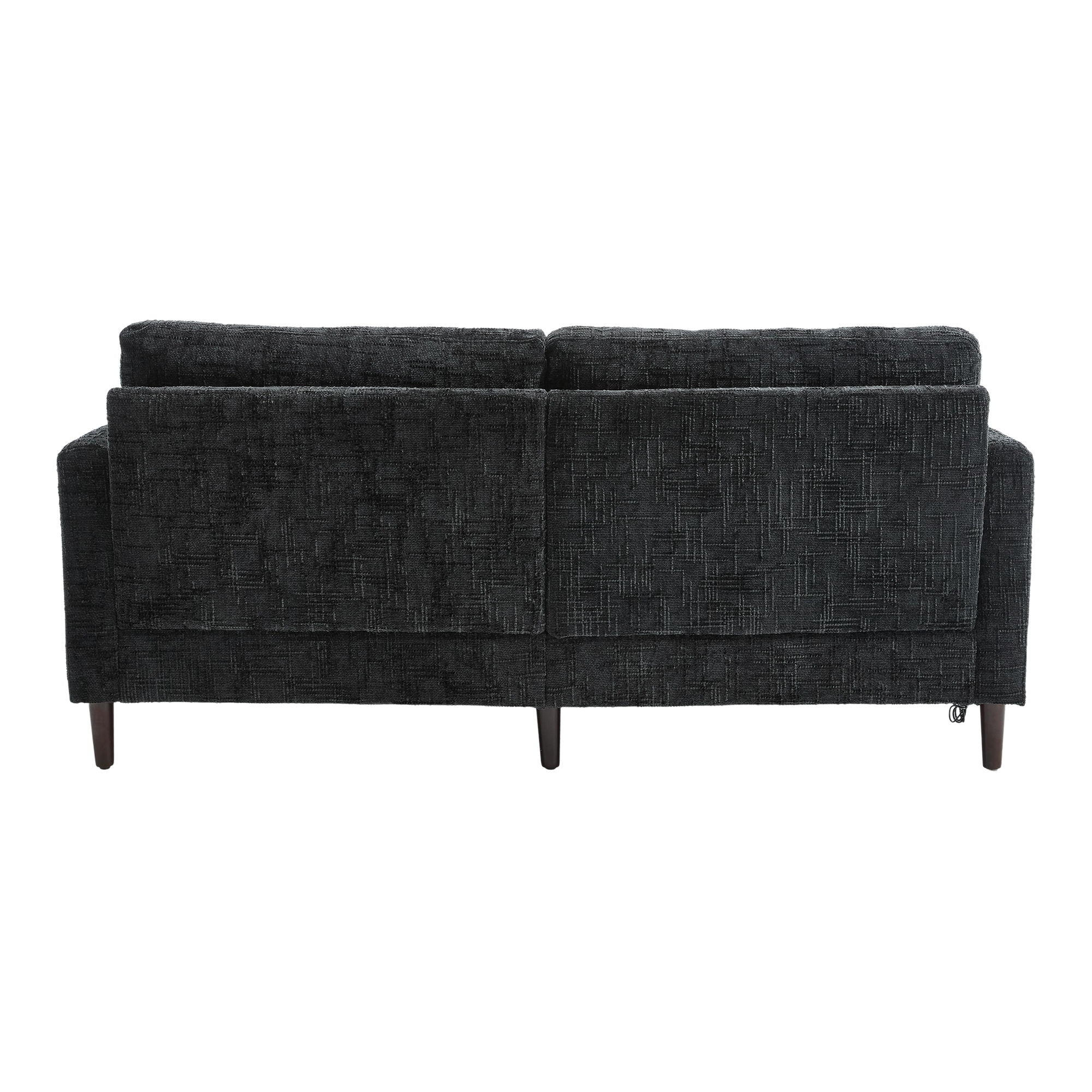 Chenille 2 Seater Sofa With LED Light, USB Charging Port, And Storage Bag