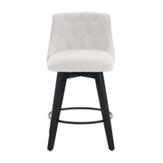 Swivel Bar Stools & Button Tufted Back (Set of 2)