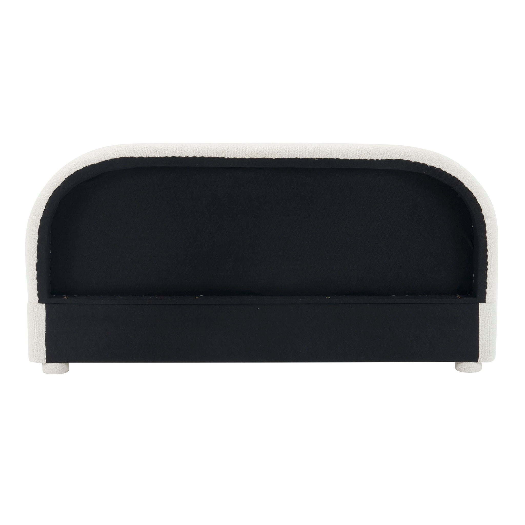 Upholstered Simple Modern Bedroom Bed With Curved Headboard