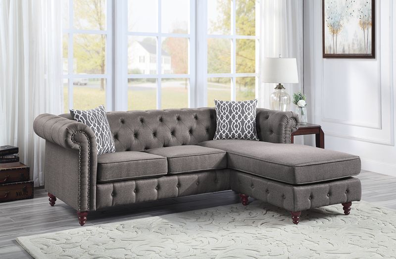 ACME Cushion Thickness: 7: Foam Density: D25 Reversible 2 Pillows Included | Meri Furniture