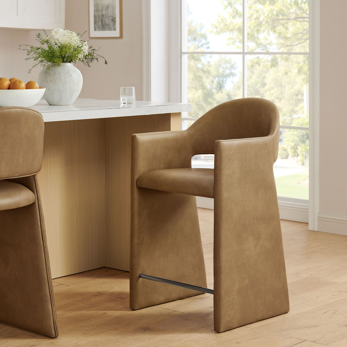 Talia 37 Inch Vegan Leather Counter Stool by Modway