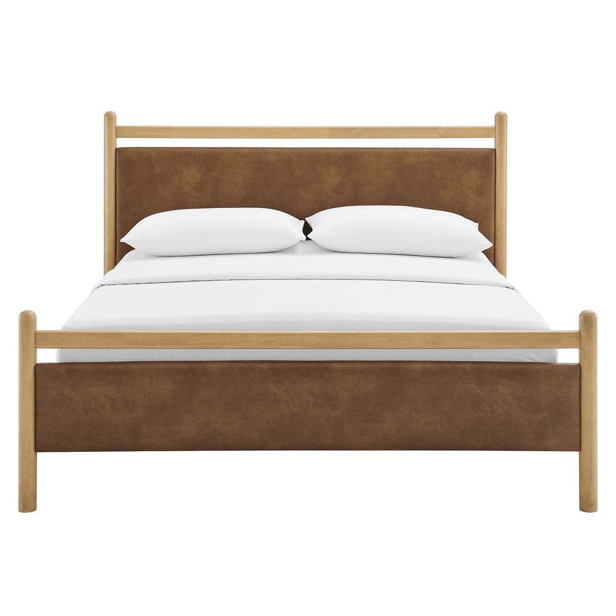 Ginny King Size Vegan Leather Platform Bed Frame by Modway