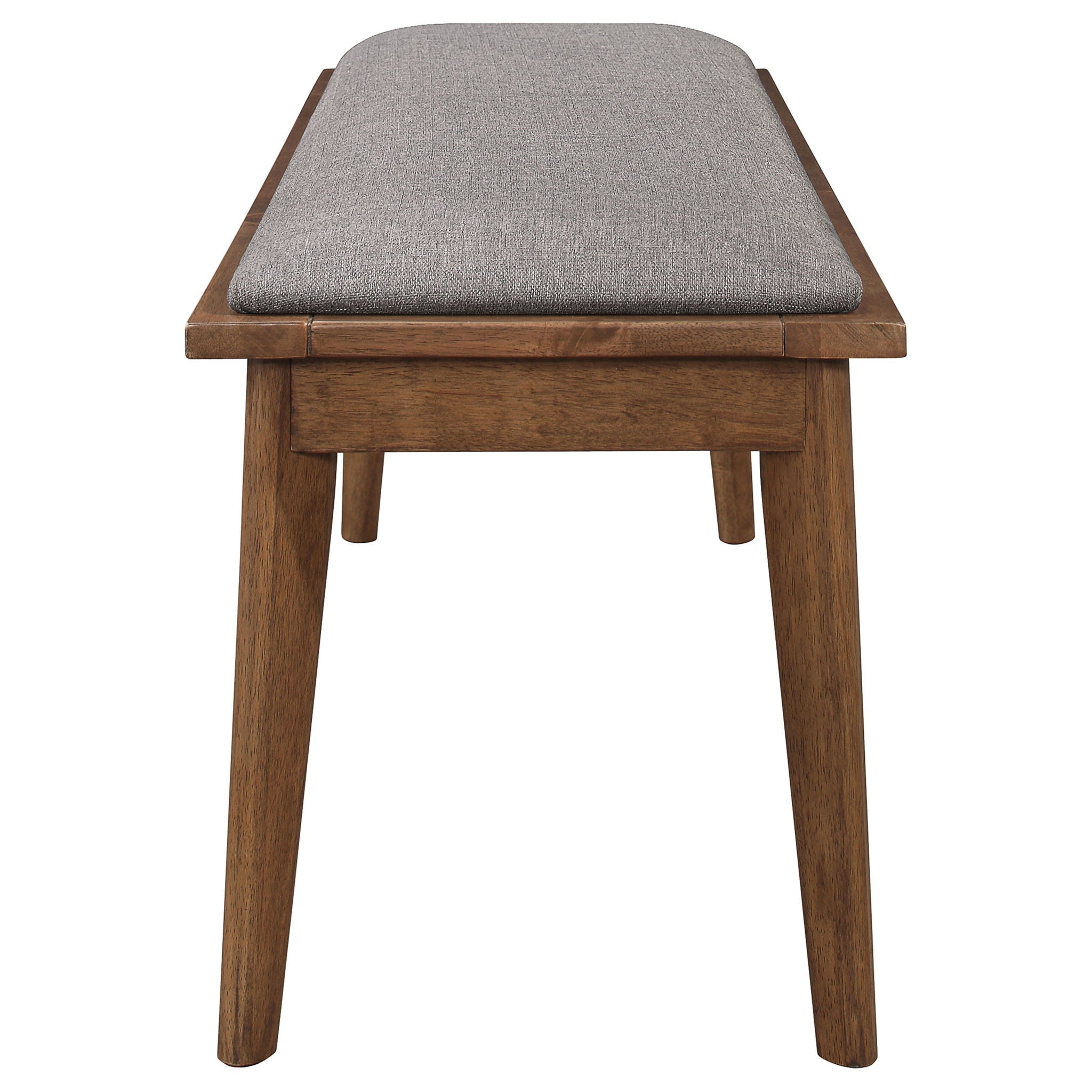 Upholstered Dining Bench - Brown / Gray