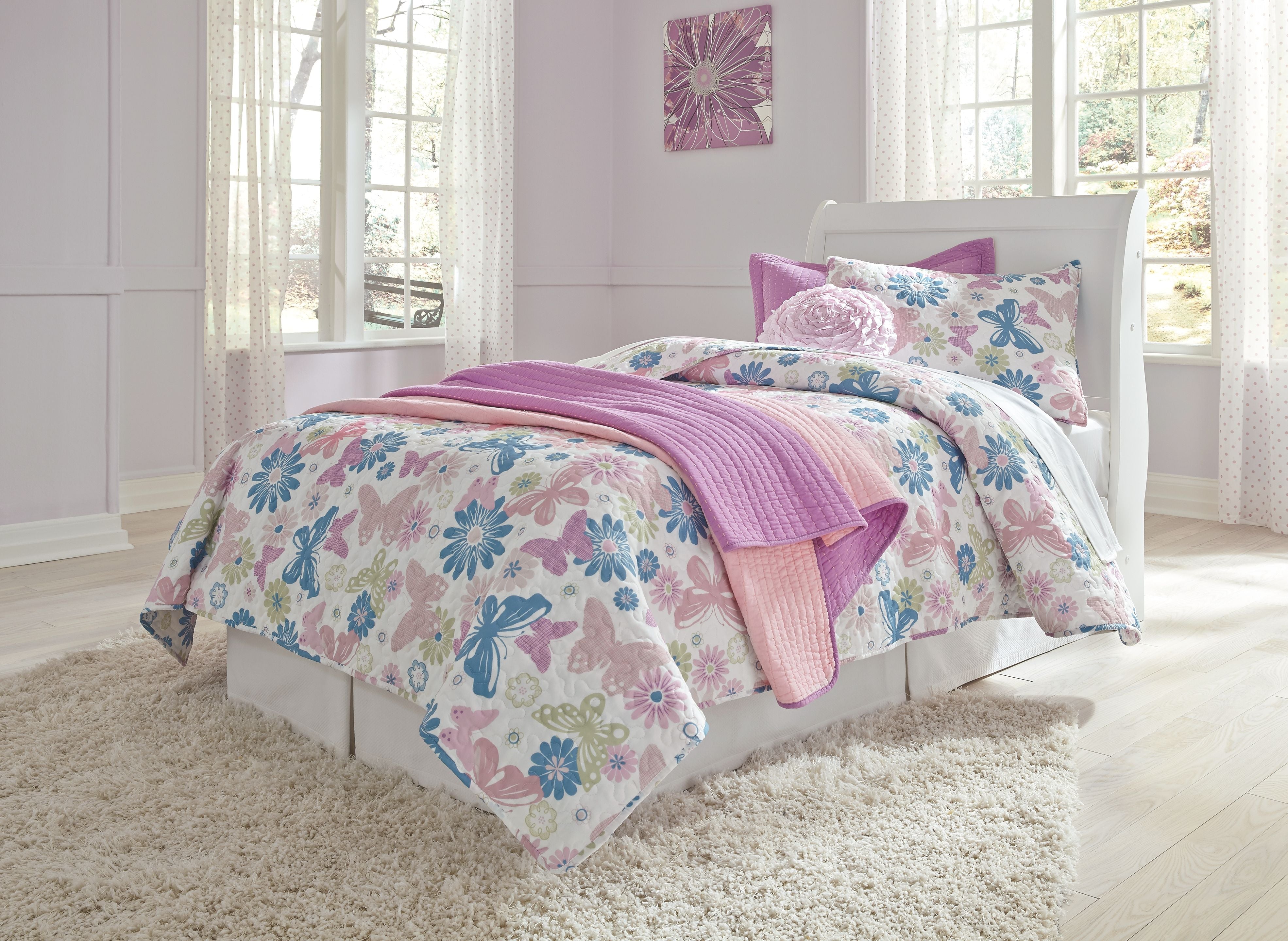 Signature Design by Ashley® Anarasia - Sleigh Headboard With Bolt On Bed Frame | Meri Furniture