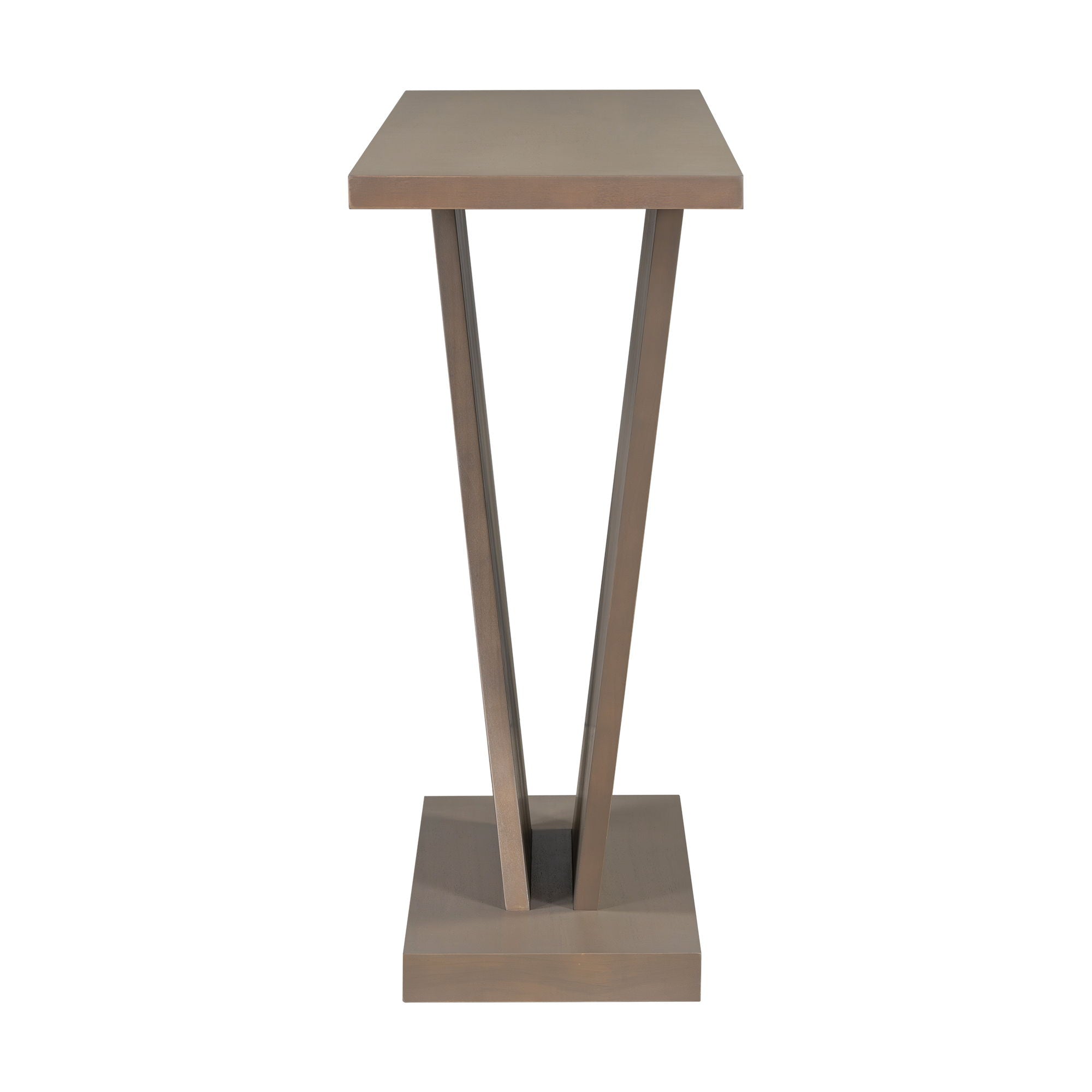 Console Table With V Shape Base, Sculptural Entryway Accent