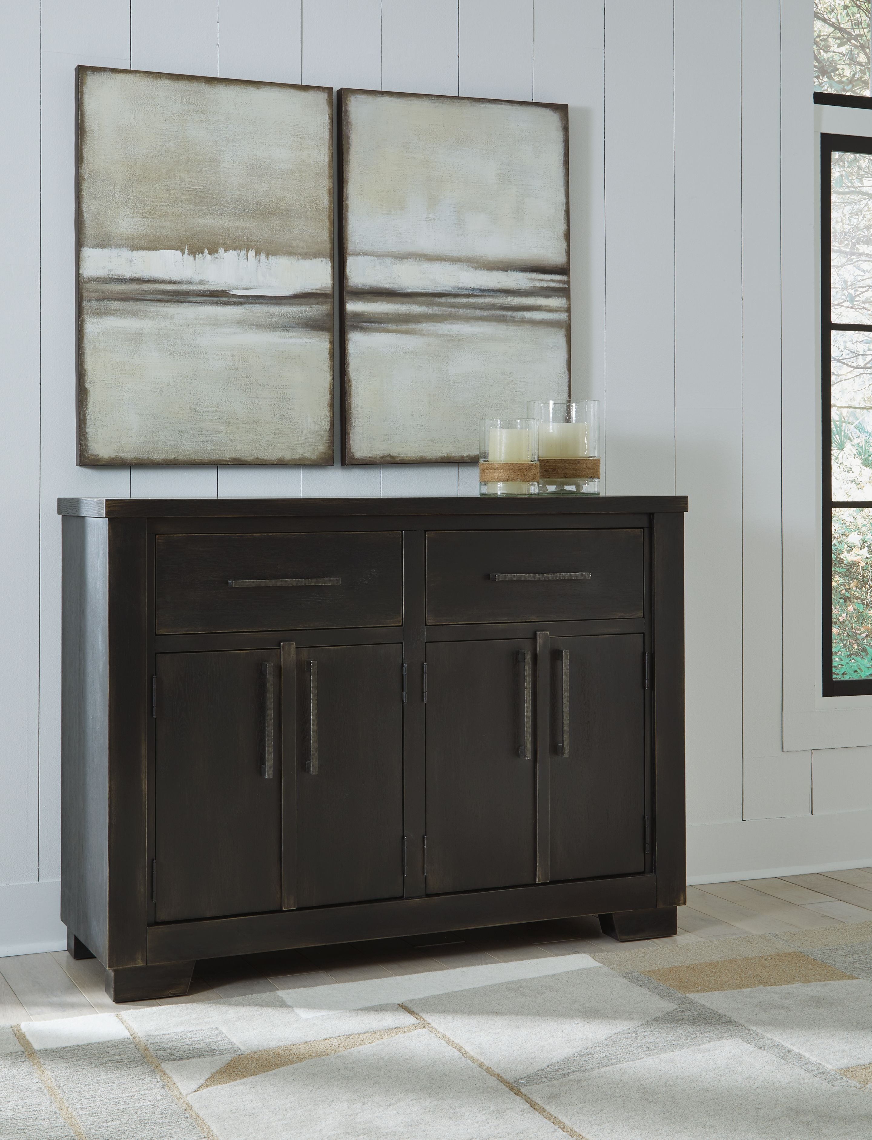 Signature Design by Ashley® Galliden - Black - Dining Room Buffet | Meri Furniture