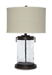 Ashley Furniture Tailynn - Clear / Bronze Finish - Glass Table Lamp | Meri Furniture