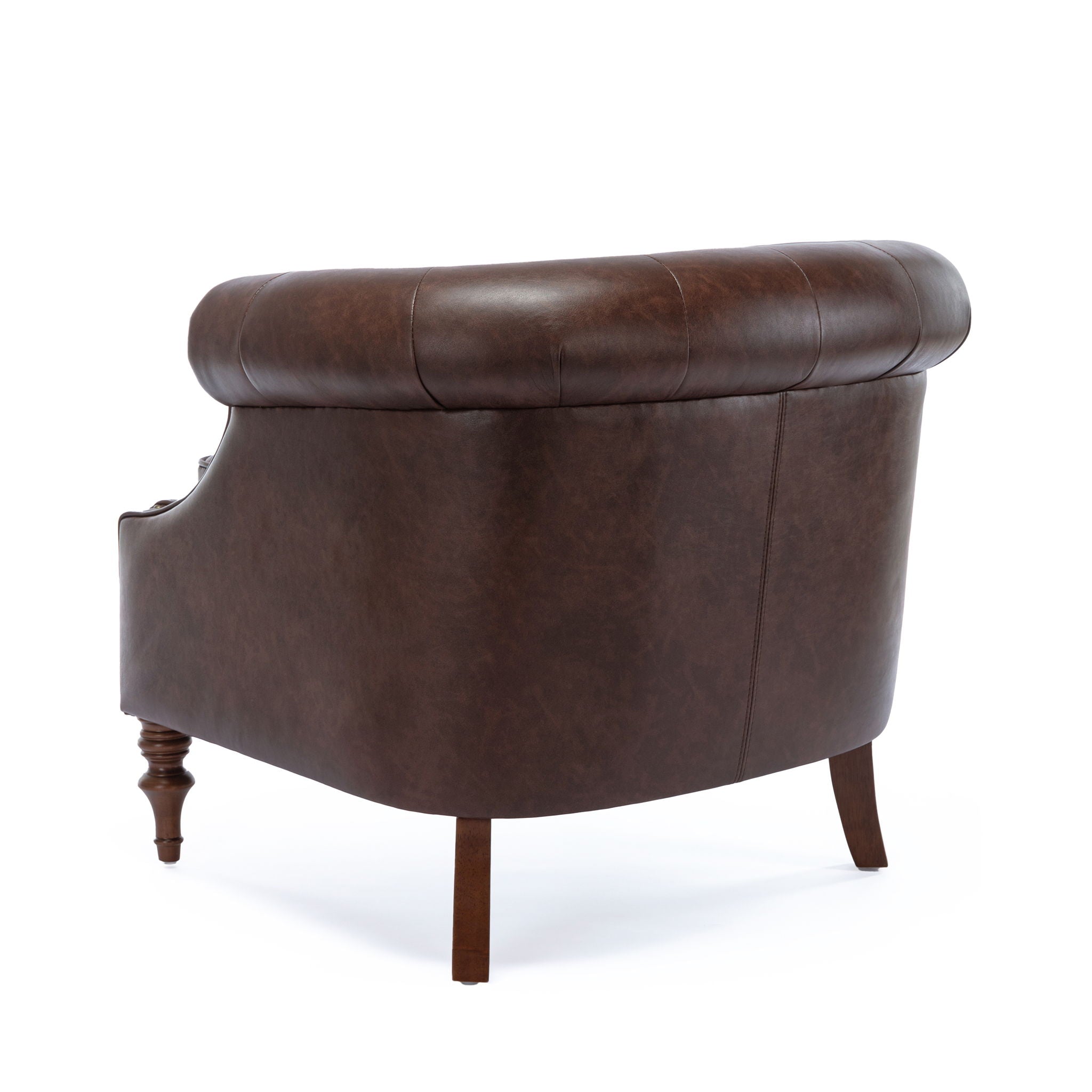 Ophelia - Button Tufted Accent Chair - Brown