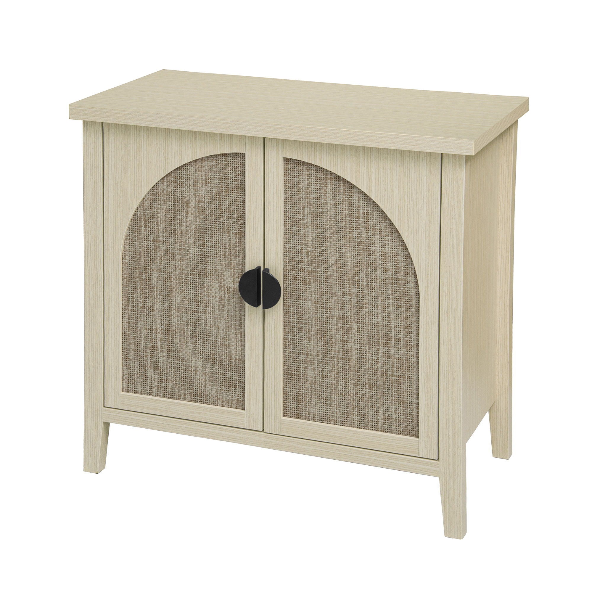 Rattan 2 Door Cabinet, Suitable For Bedroom - Natural