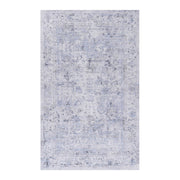 Maval - 2' X 3' Washable Area Rug - Blue / Cream