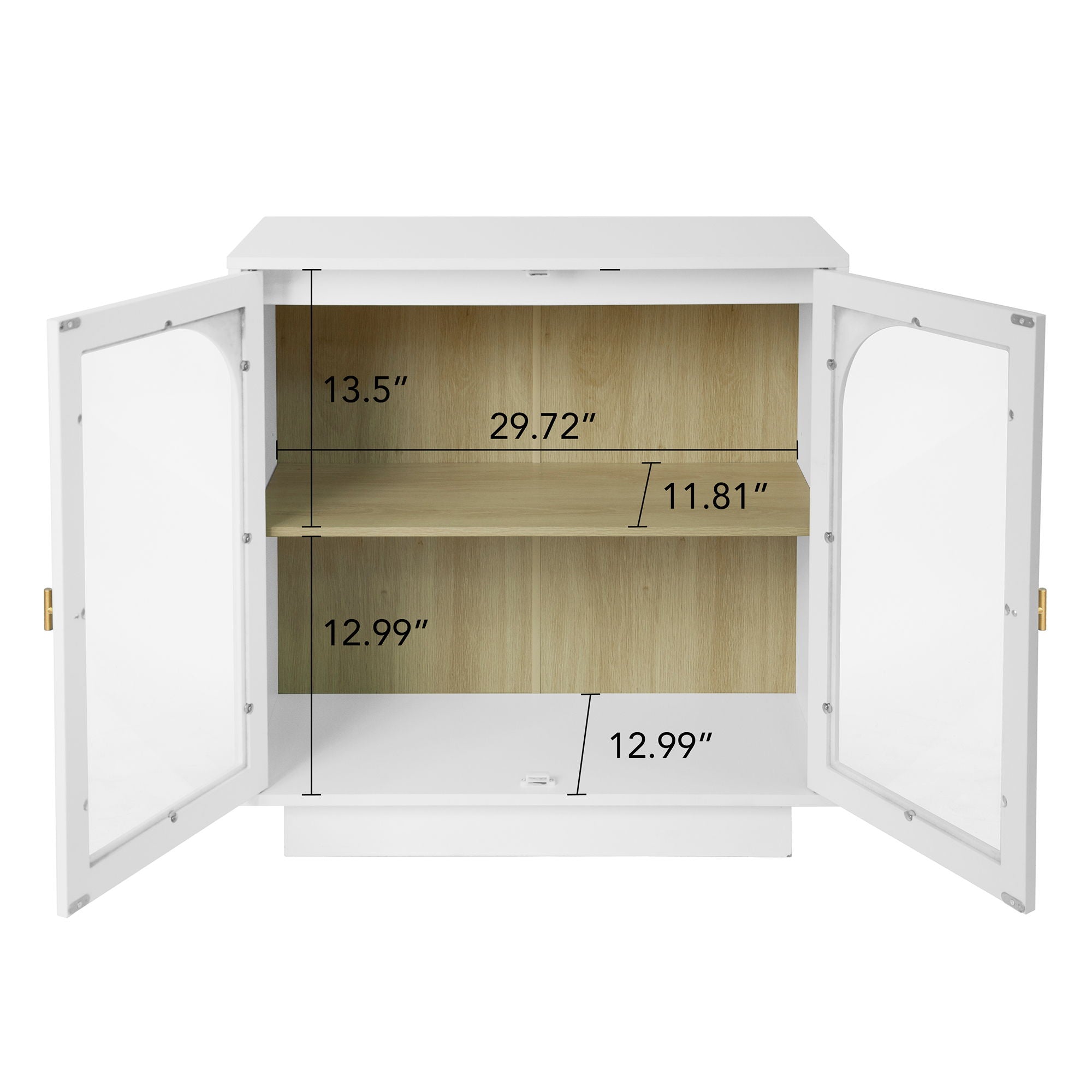 Storage Cabinet With Acrylic Door For Living Room