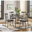 ACME Landis - Dining Table - Oak & Gunmetal | Meri Furniture