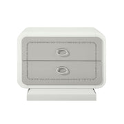 ACME Allendale - Nightstand - Ivory & Latte High Gloss | Meri Furniture