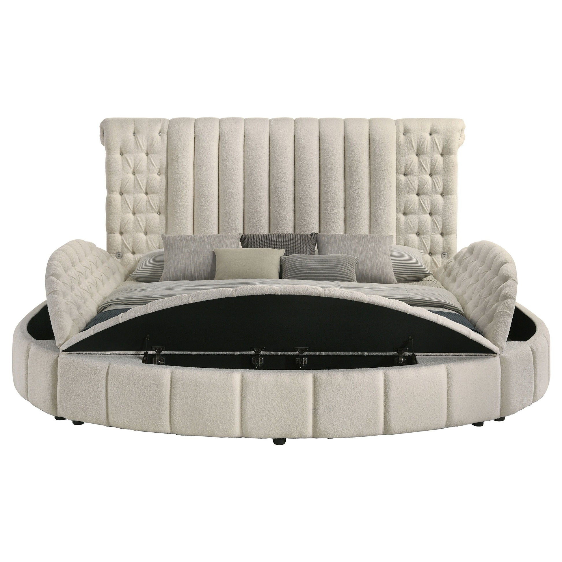 Coaster Fine Furniture Sonya - Upholstered Round Storage Bed | Meri Furniture