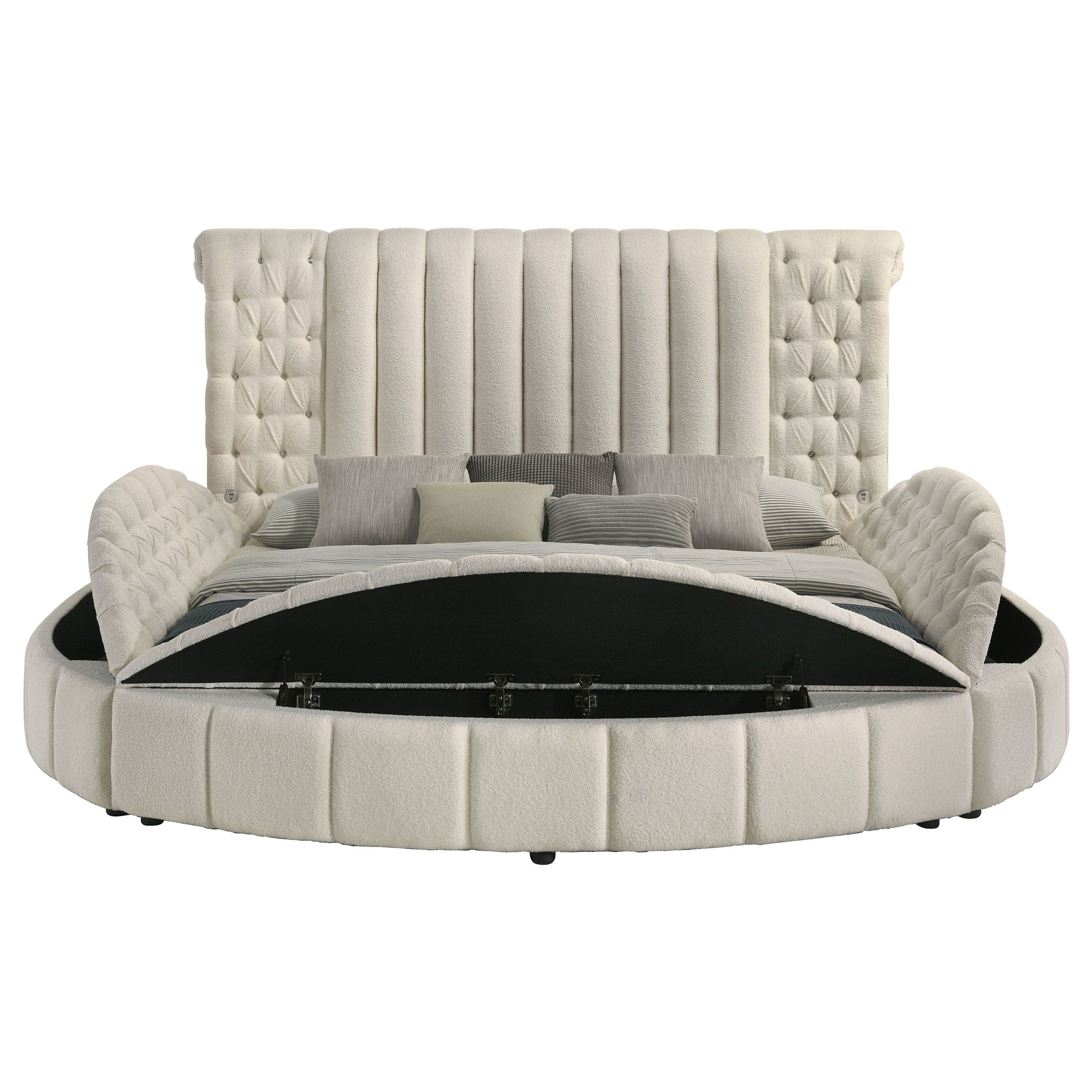Coaster Fine Furniture Sonya - Upholstered Round Storage Bed | Meri Furniture