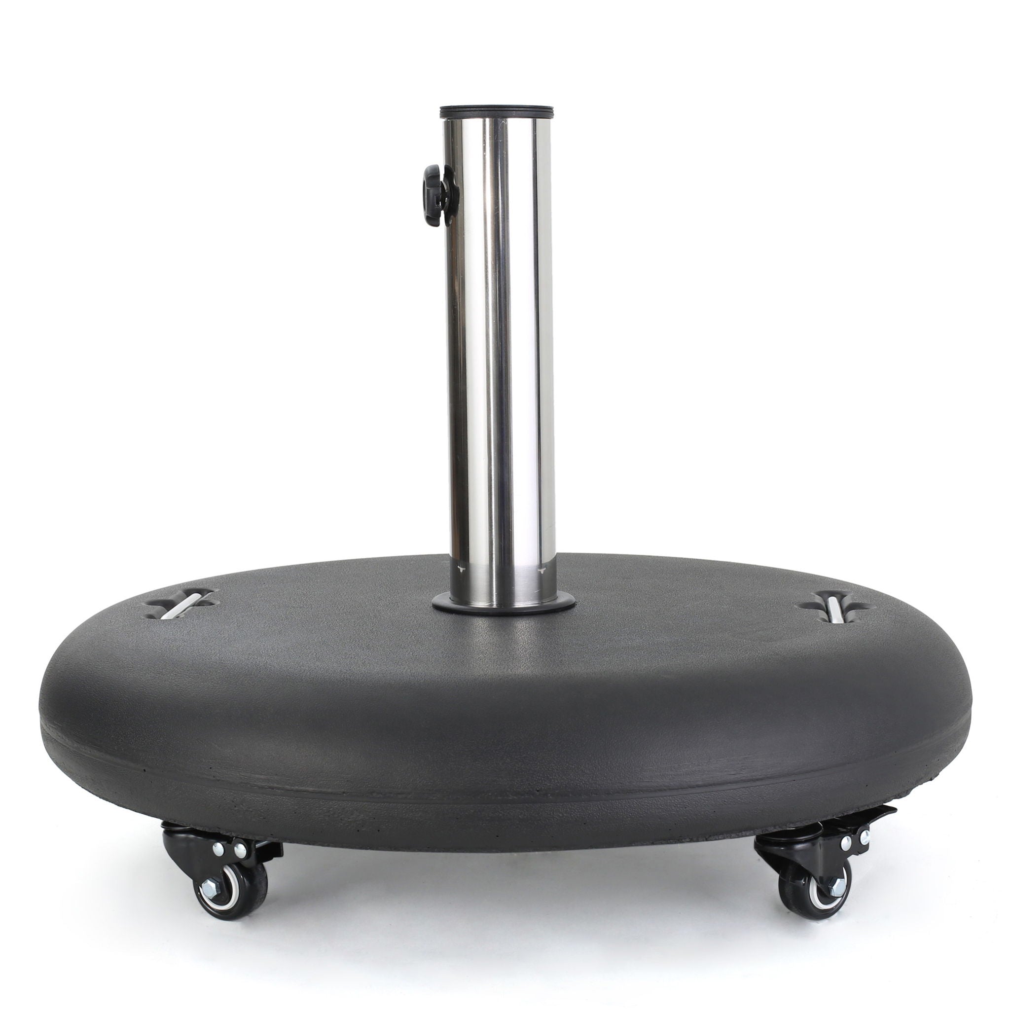 Wheelie - Round Umbrella Base With Stainless Steel Holder