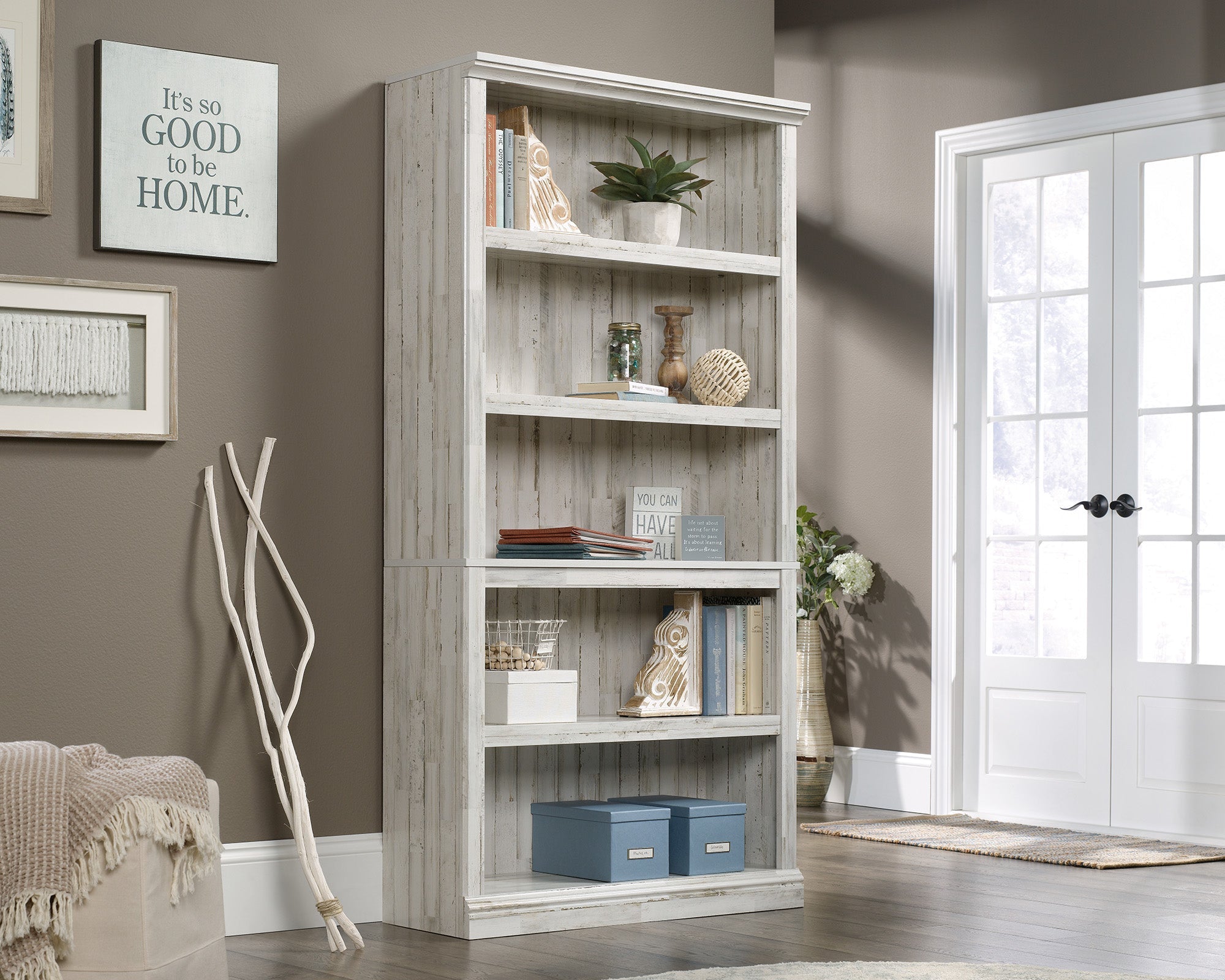 Sauder 5 Shelf Bookcase Wp | Meri Furniture