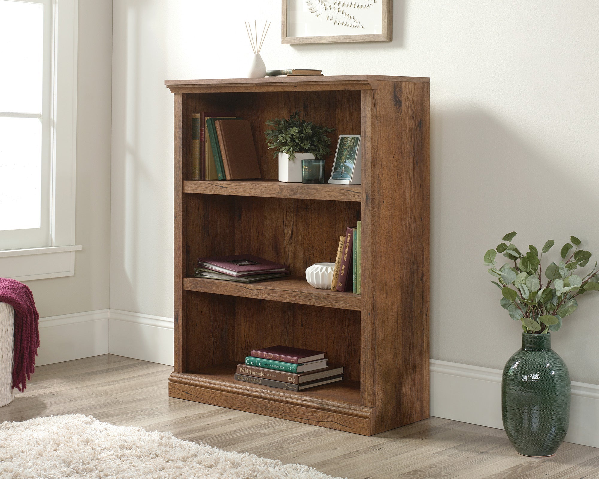 Sauder 3 Shelf Bookcase Vo | Meri Furniture