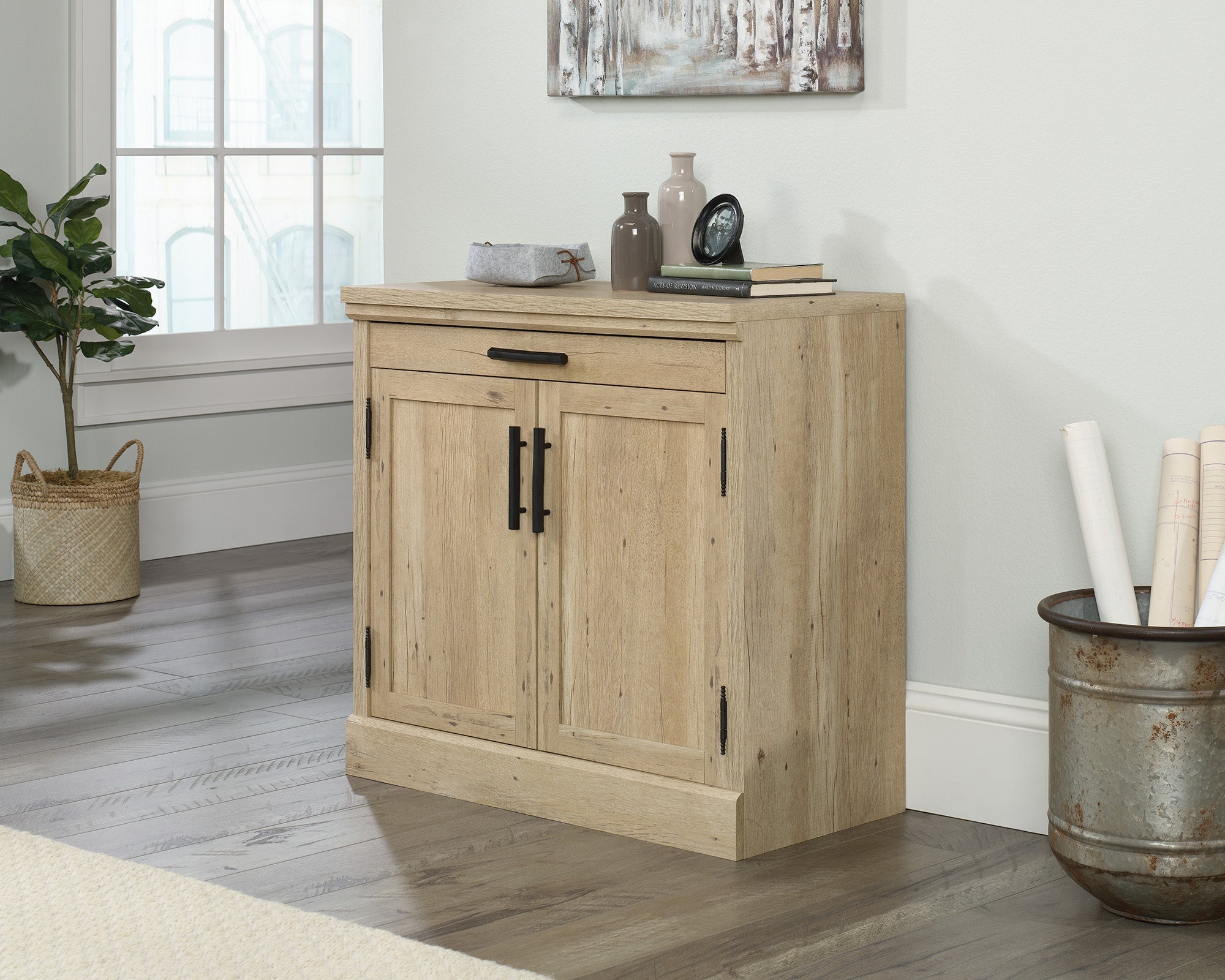Sauder Aspen Post Door Lib Bas /util Stand Pmo | Meri Furniture
