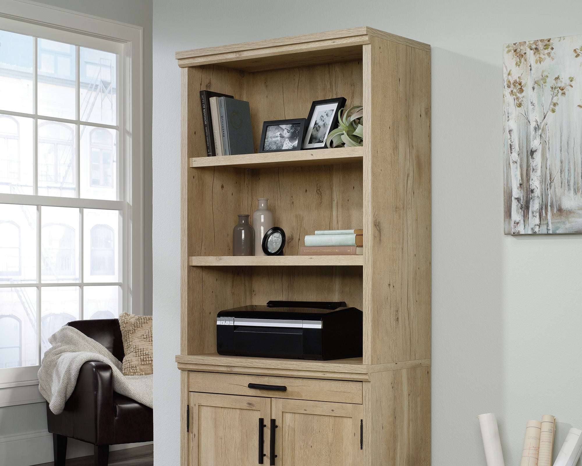 Sauder Aspen Post Library Hutch Pmo | Meri Furniture